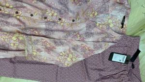 Pink Floral Print Kurta with pant