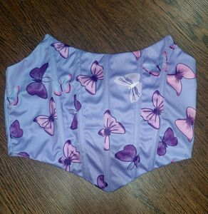 Purple Butterfly Corset Top