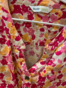 Floral Pink Cotton Tunic
