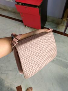 Chic Pink &amp; White Shoulder Bag