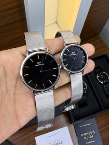 Daniel Wellington Black Mesh Watch Set