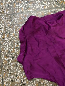 Stylish Sleeveless Purple Wrap Dress