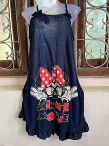 Length-37,,Minnie Mouse Denim Dress