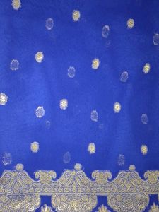Blue &amp; Gold Dress Material