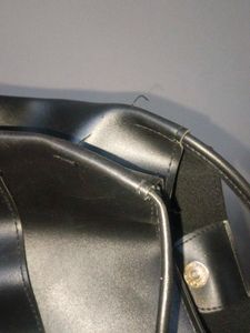 Chic Black Faux Leather Tote Bag