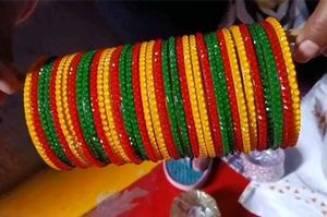Vibrant Multi-Color Beaded Bangles