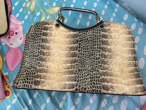 Crocodile Print Handbag