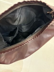 Chic Brown Studded Hobo Bag