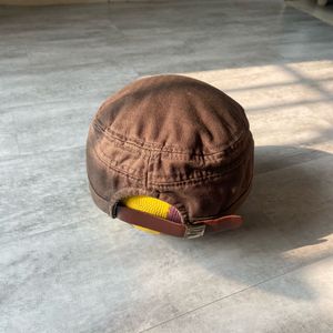 Polham Flat Top Brown Cadet Cap