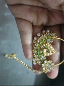Designer Nath with Pearl Chain
