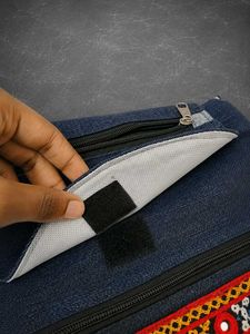 Embroidered Denim Sling Bag