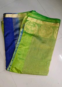 Blue And Green Soft Saree