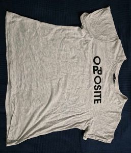 Grey 'Opposite' Graphic T-Shirt