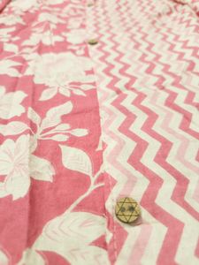 Pink Floral &amp; Zigzag Button-Down Shirt