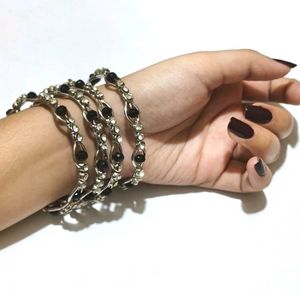 Set of 4 Embellished Bangles