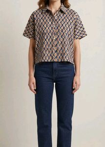 Vero Moda Printed Collared Shirt