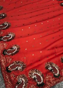 Elegant Orange Saree