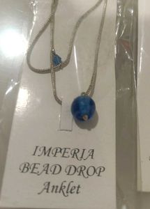 Avon Imperia Bead Drop Anklet - BLUE