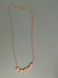 GoldPlated 925 Silver necklace with BabyPink CZ