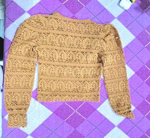 Stylish brown Lace Top