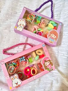 Cute Hair Accessory Set for Kids purple box