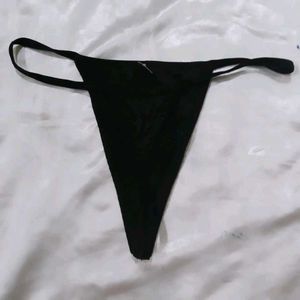 Black Thong Panty with Pink