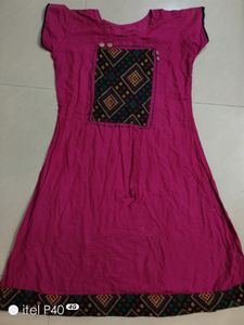 Rose Pink Anarkali Kurthi