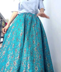 Beautiful Teal Brocade lehnga