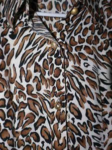 Leopard Print Button-Up Shirt