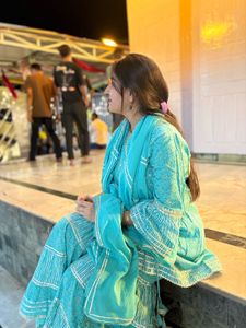 Beautiful Teal Kurta Set with Dupatta