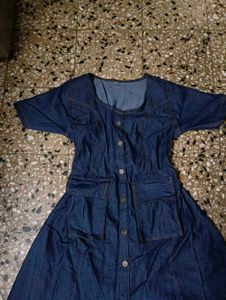 denium dark blue one piece