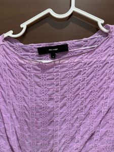 Lilac Textured Knit Top