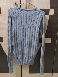 Grey Cable Knitted Top