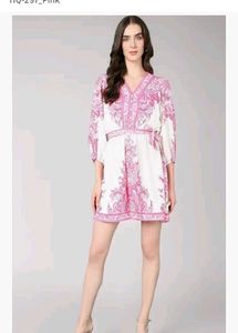 price Drop :: Pink Paisley Print Mini Dress