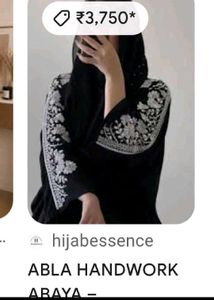 ❤️‍🩹🎉Abaya with Silver Embroidery