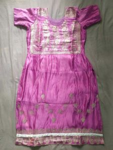 Handstitched magenta kurti set 🌟