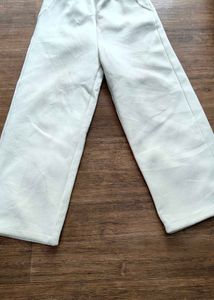Comfortable Cream Wide Leg Pants