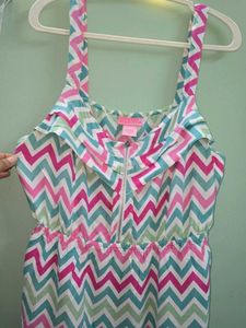 Colorful Chevron Print Summer Dress