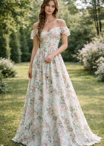 AND Floral Off-Shoulder Maxi Dress
