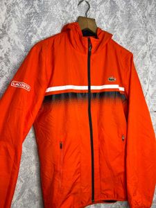 Lacoste Orange Gradient Hooded Windbreaker