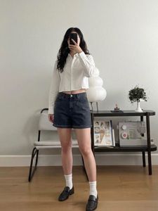 Set of 2(ASOS Denim Shorts + Chemi Korean Shirt)