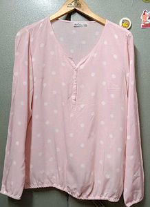 Light Pink Polka Dot Top