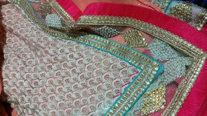 Pearl Work Saree