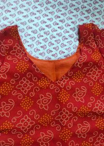 bandhani print short kurti stiched for sale