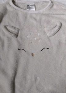 Cozy Fleece Top with Cute Animal Design