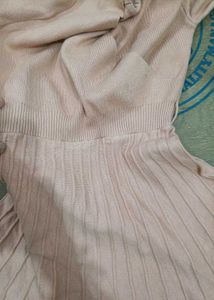 Peach Wrap Knit Top