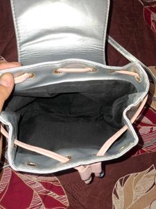 Cute Silver Mini Backpack