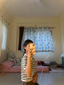 Striped Collared  Top