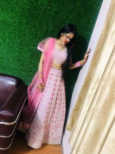 Pink Barbie Flared Hot Sexy Lengha Choli Lehenga