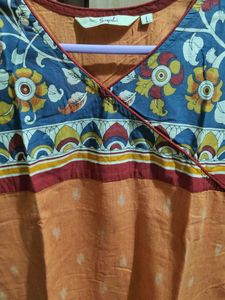 Orange Printed short kurti